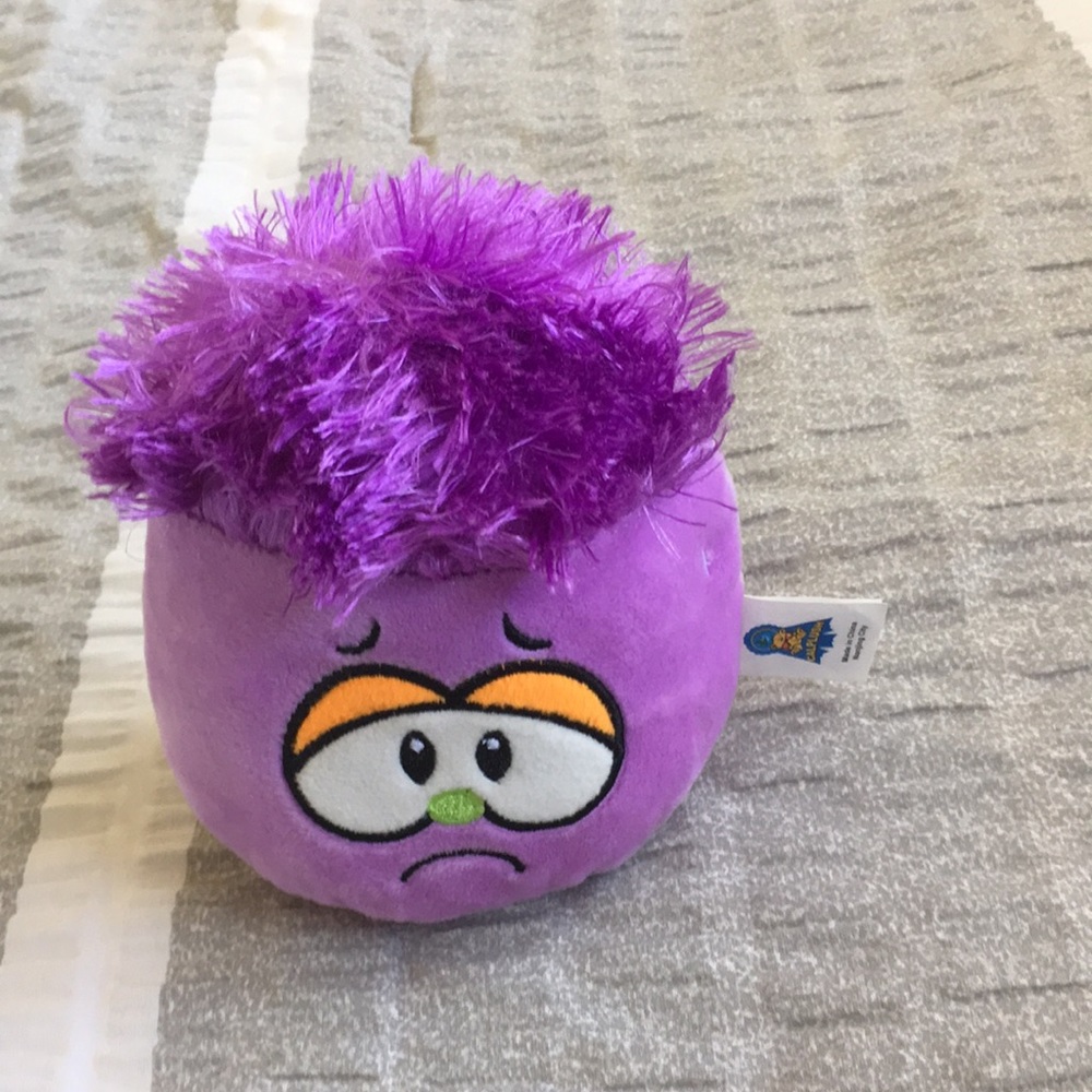 🐬 CALPLUSH stuffie, purple with sad face